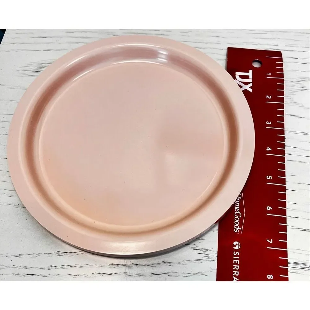 7 Side Plate Kasen Peter Pan Indiana Peach Plastic Melmac Melamine Mid Century